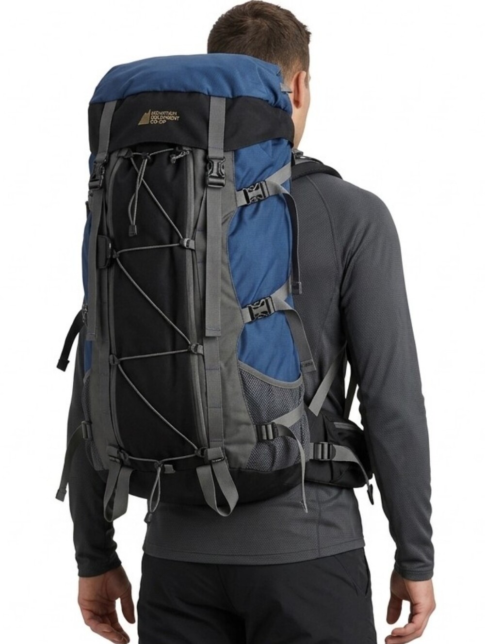 MEC 75L 2 In 1 Blue Hiking Travel Backpack